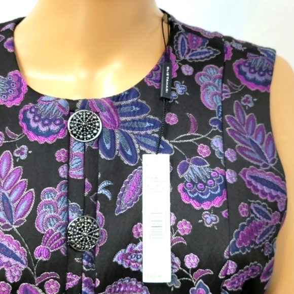 𝅺Elie Tahari Louisa Sleeveless Jacquard Dress - Picture 14 of 17
